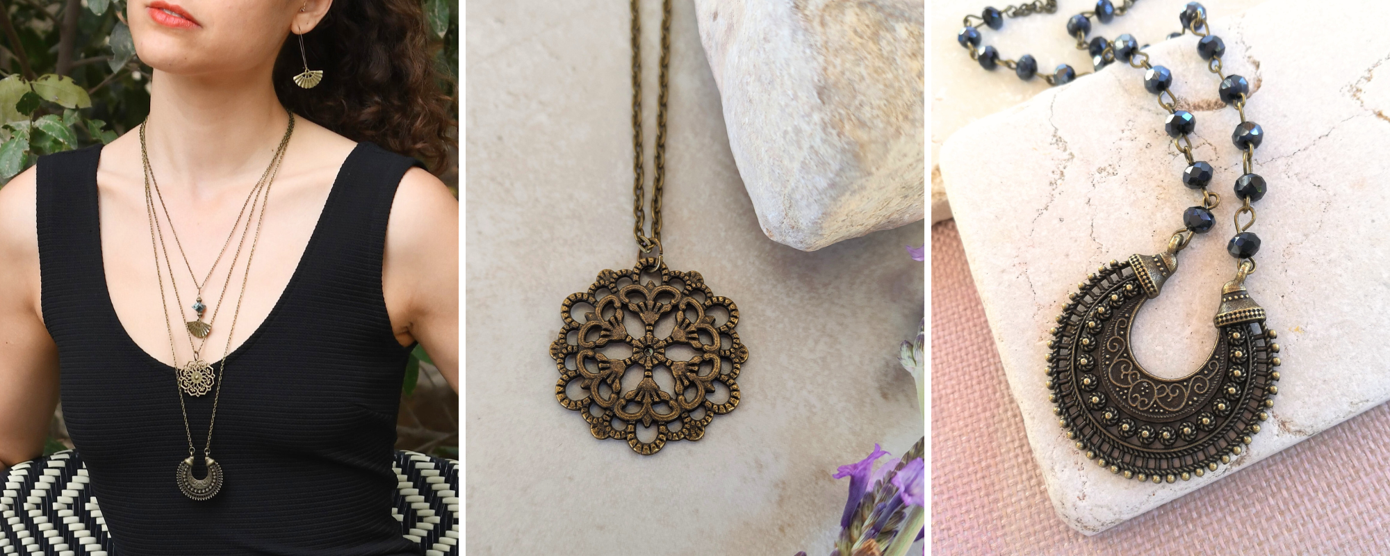 mandala necklaces