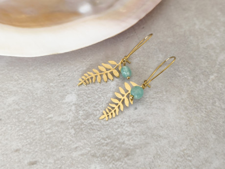 עגילי שלווה (חרוז ירוק או ורוד)