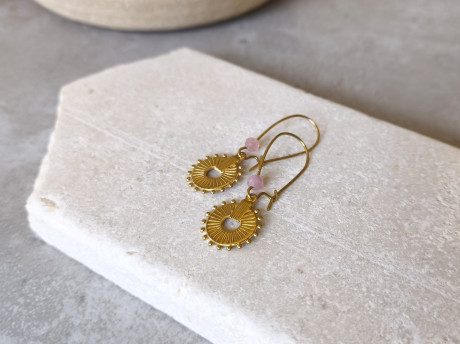 עגילי עפרי (חרוז ורוד או מנטה)