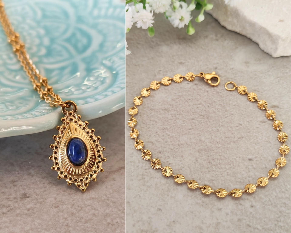 שרשרת בארי וצמיד קינמון